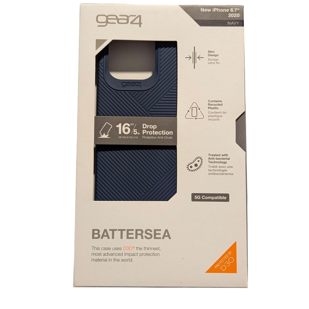 E4. Gear4 Battersea Case For iPhone 12‎ Pro Max (6.7") 2020 -Blue